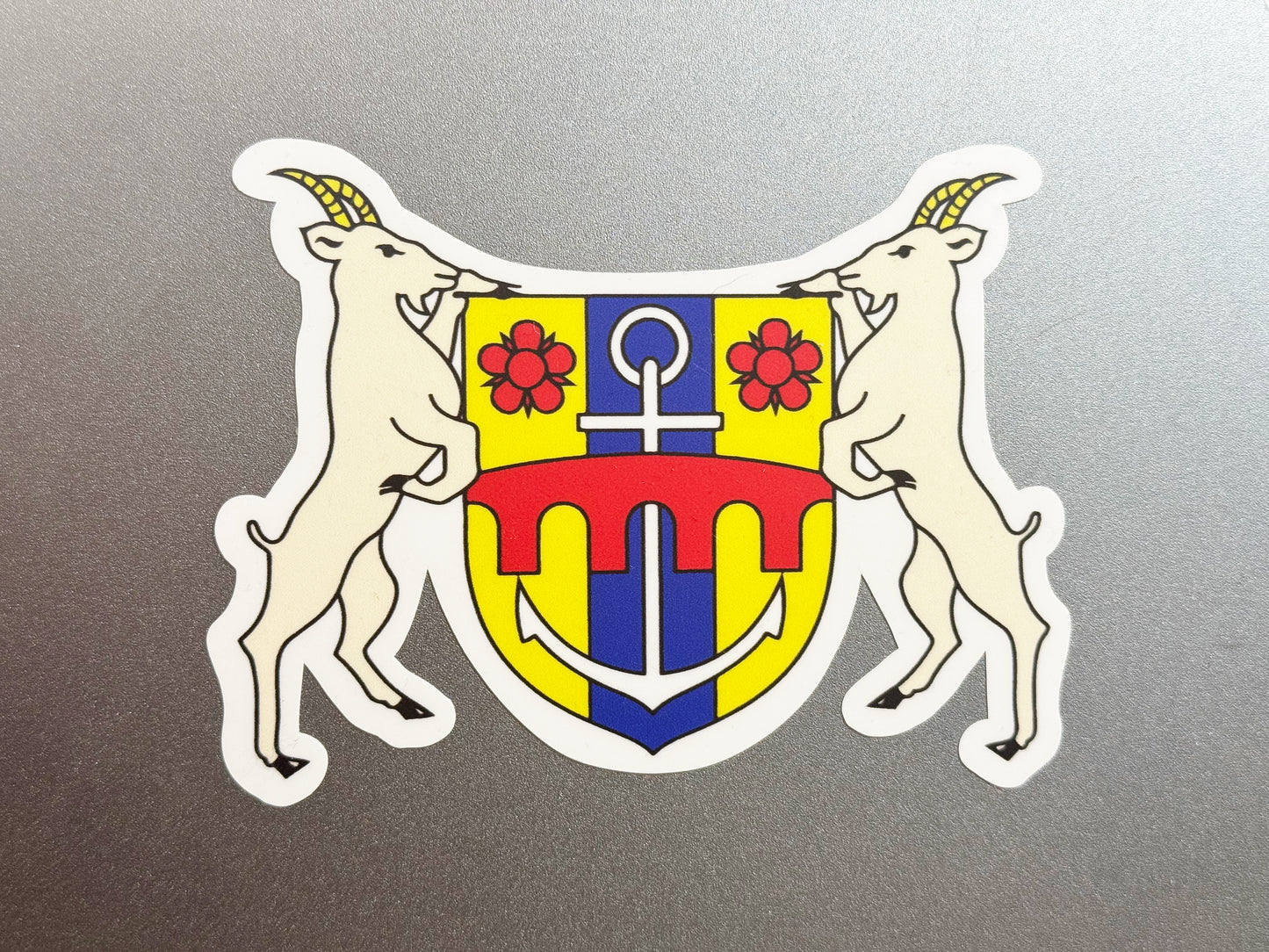 6x Hochwertige Outdoor-Aufkleber "Wappen Grimlinghausen"