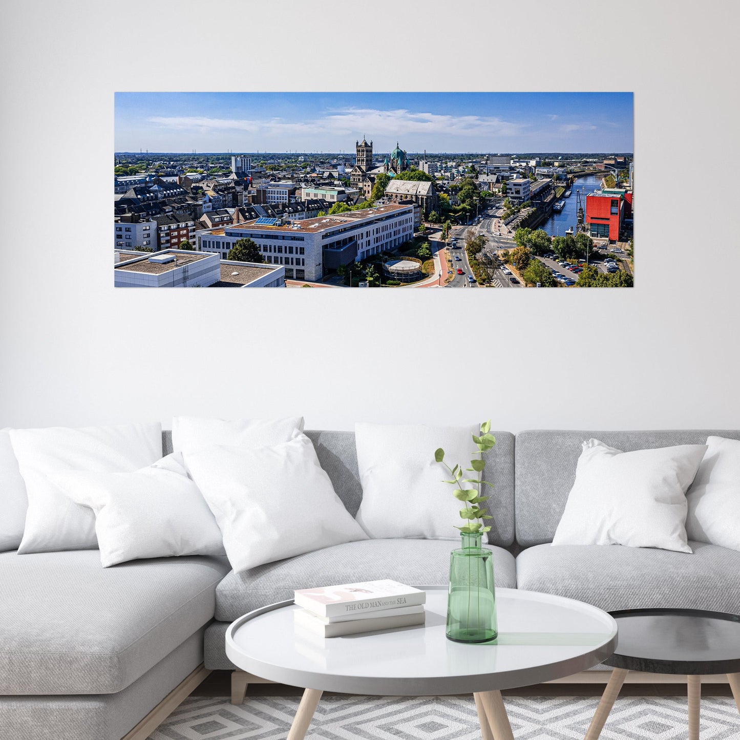 Panorama "Neuss" 120x40cm hochwertige Alu-Verbundplatte