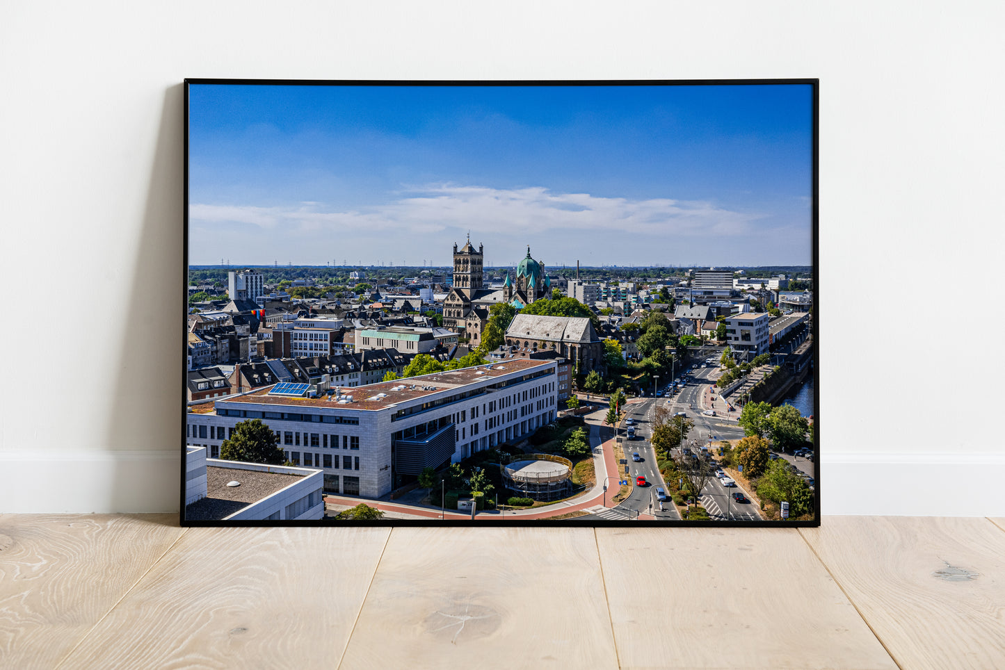 Panorama "Neuss" 120x40cm hochwertige Alu-Verbundplatte