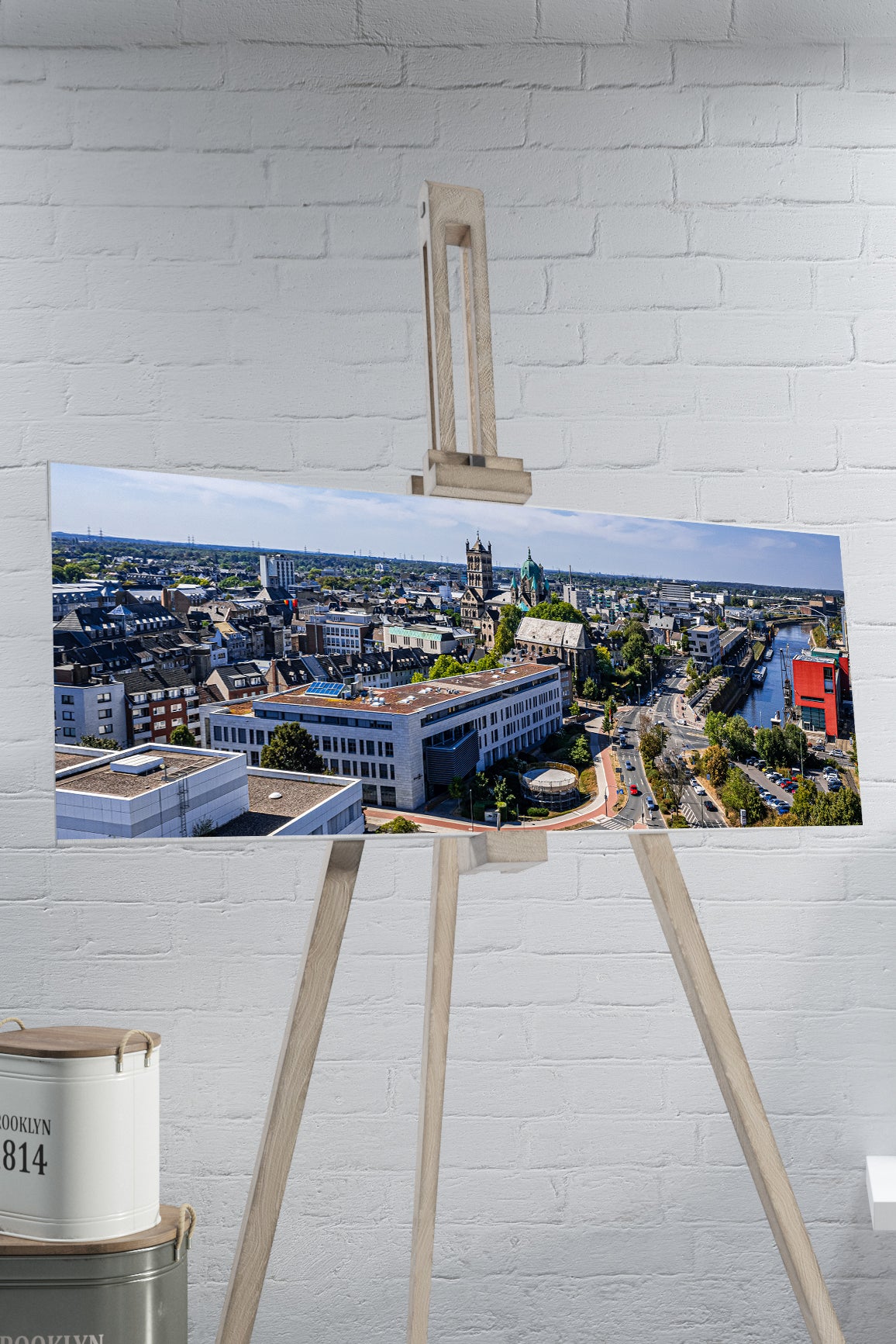 Panorama "Neuss" 120x40cm hochwertige Alu-Verbundplatte